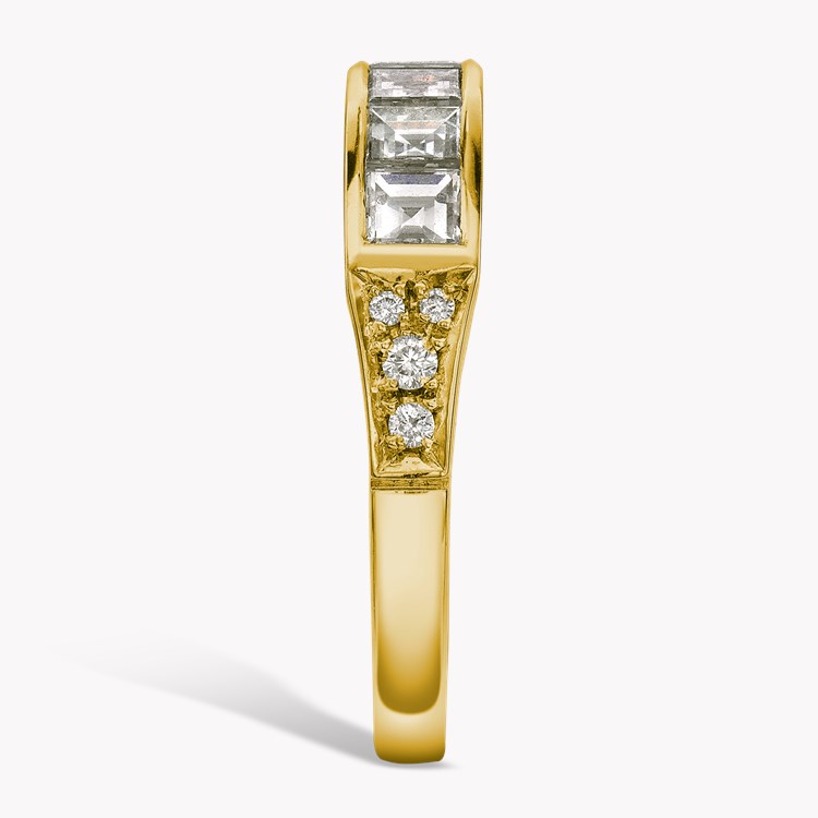 Antrobus 1.15ct Diamond Half Eternity Ring Carré Cut, Rubover Set_4