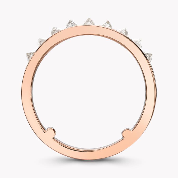 RockChic Half-Eternity Diamond Ring 0.75CT in Rose Gold Princess Cut, Channel Set_3