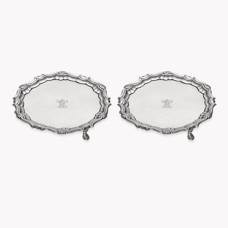 Silver George III Pair of Salvers Robert Abercromby, 1839