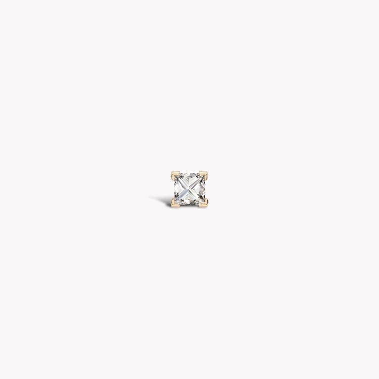 RockChic Diamond Solitaire Earring 0.20CT in Yellow Gold Princess Cut, Claw Set_1