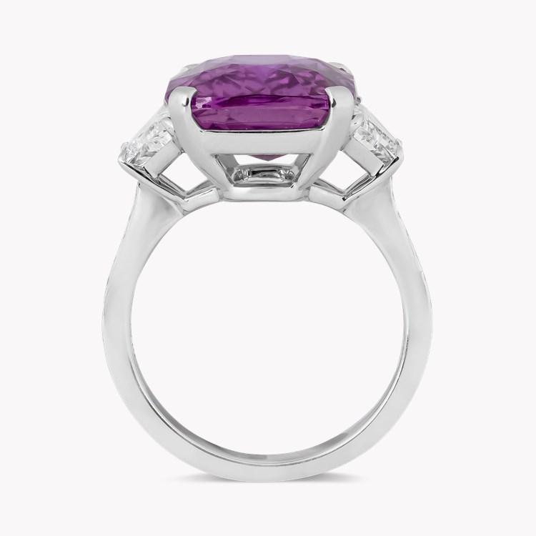 Masterpiece 10.11ct Madagascan Sapphire and Diamond Ring Modern Cushion Cut, Claw Set_3