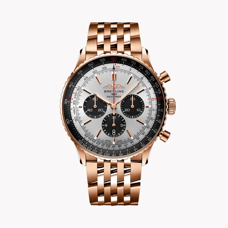 Breitling Navitimer B01 Chronograph 46 46mm, Silver Dial, Baton Numerals_1