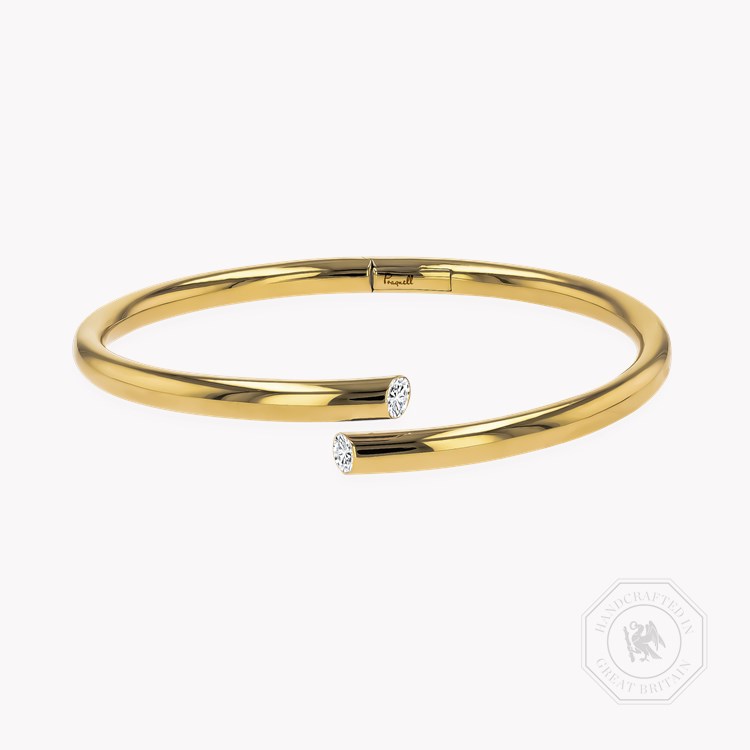 Eclipse 0.34ct Diamond Spring Bangle Brilliant Cut, Rubover Set_1