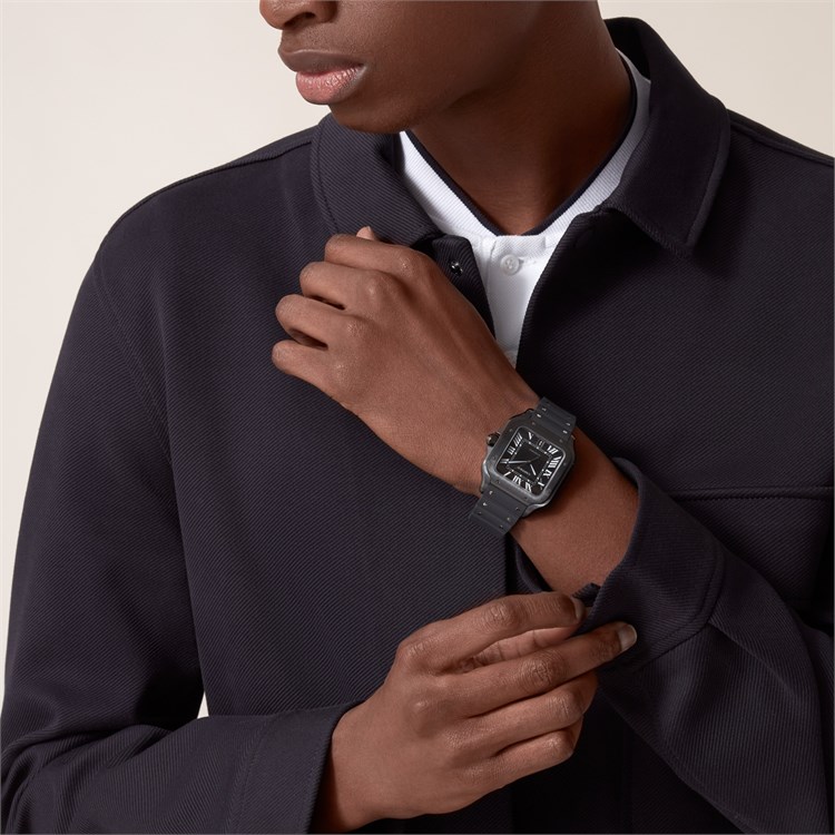 Cartier Santos de Cartier 39.8mm, Black Dial, Roman Numerals_10