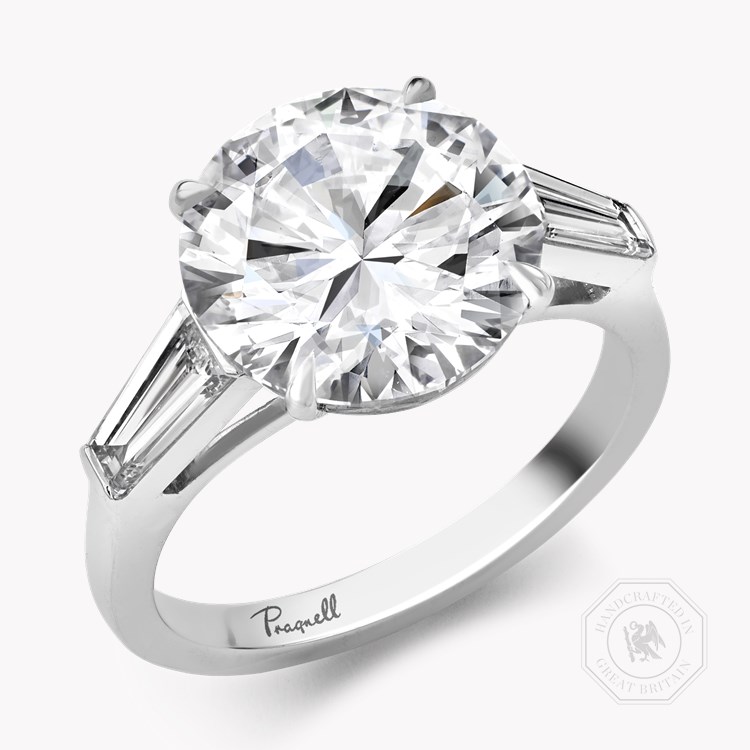 Regency 5.08ct Brilliant Cut Diamond Ring Brilliant & Tapered Baguette Cut, Claw Set_1
