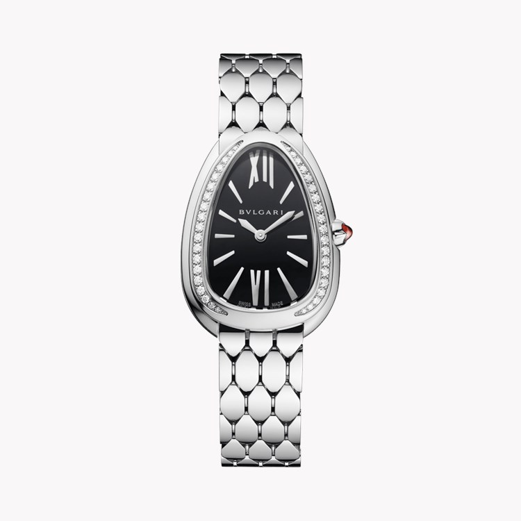 Bvlgari Serpenti Seduttori 33mm, Black Dial, Baton & Roman Numeral_1