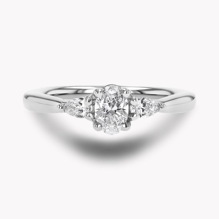Classic 0.30ct Oval Cut Three Stone Ring Oval Cut, Claw Set_2