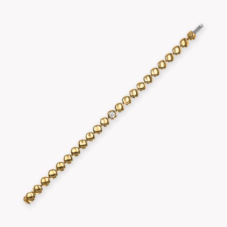 Skimming Stone 0.30ct Diamond Set Tennis Bracelet Brilliant Cut, Rubover Set_2