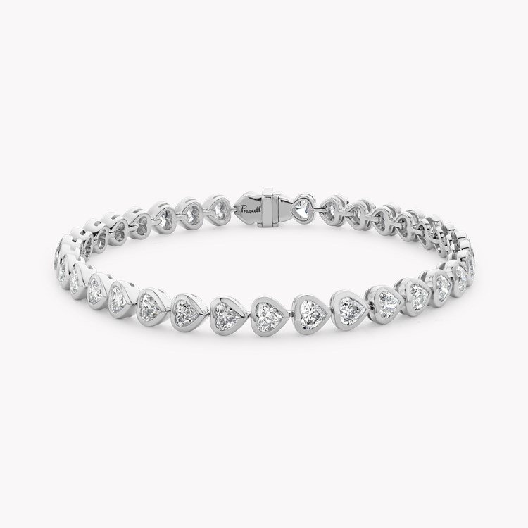 Sundance 6.67ct Heartshape Diamond Tennis Bracelet   in 18ct White Gold