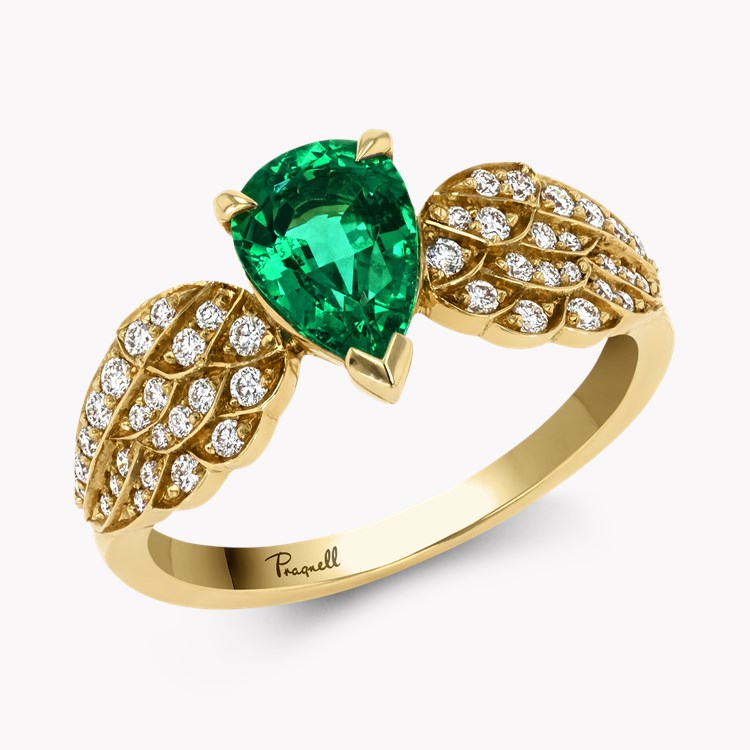 Tiara 1.06ct Emerald Solitaire Ring Pearshape, Claw Set_1