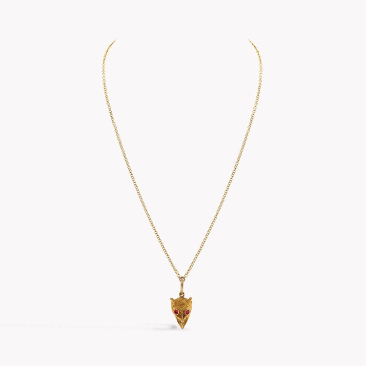 1970s Gold Devil Head Pendant _2