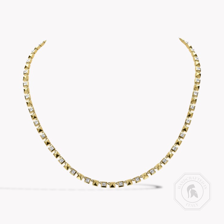 RockChic 3.05ct Inverted Princess Cut Diamond Necklace   in 18ct Yellow Gold