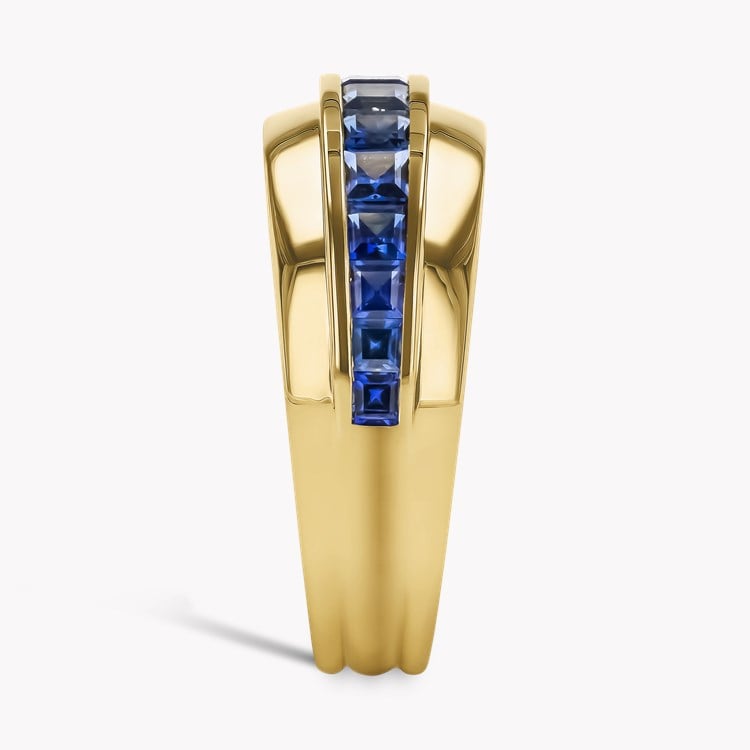 Manhattan 1.26ct Sapphire Single Row Small Ring Carré Cut, Channel Set_4