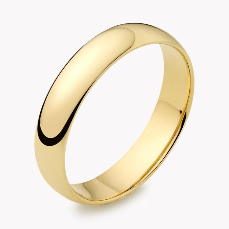 4mm Light Court Wedding Ring in 18CT Yellow Gold _1