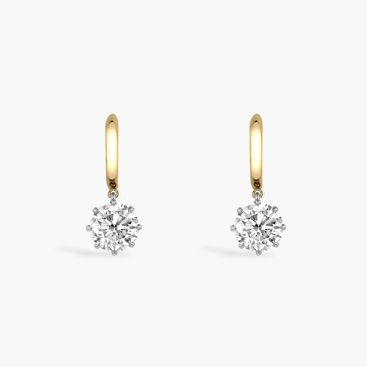 Legacy Brilliant Cut 3.02ct Diamond Drop Earrings Brilliant cut, Claw set_2