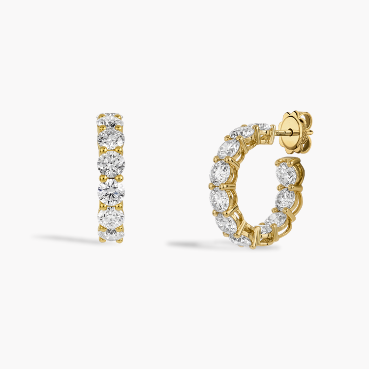Brilliant Cut 5.50ct Diamond Hoop Earrings Brilliant cut, Claw set_1