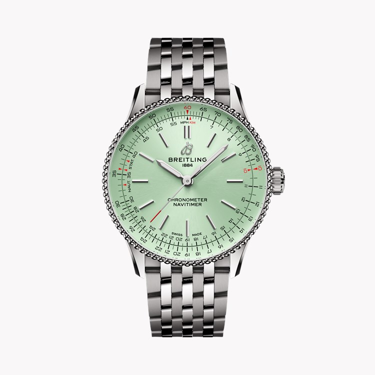 Breitling Navitimer 36mm, Mint Green Dial, Baton Numerals_1