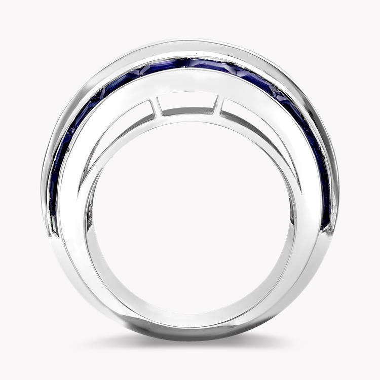 Manhattan Large Sapphire & Diamond Ring  15.28CT in Platinum Carre & French Cut, Channel Set_3