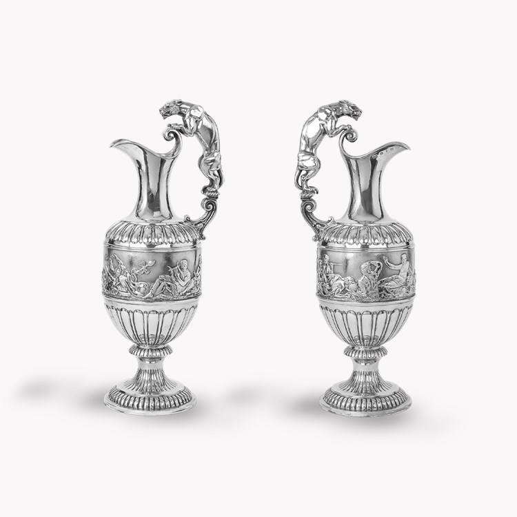 Victorian Silver Five Piece Bowl and Jug Suite Hallmarked Birmingham_4