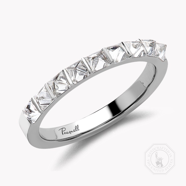 RockChic 0.79ct Diamond Half Eternity Ring Inverted Princess Cut, Bar Set_1