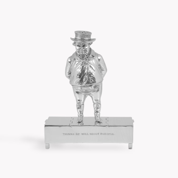 Victorian Silver 'Jorrocks' Condiment Stands Hallmarked London_7