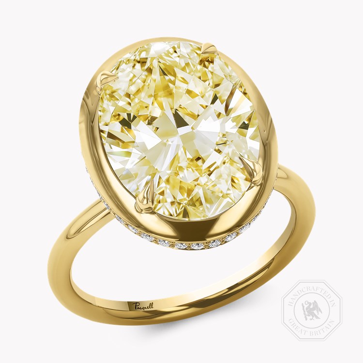 Masterpiece Skimming Stone 10.01ct South African Diamond Ring   in 18ct Yellow Gold