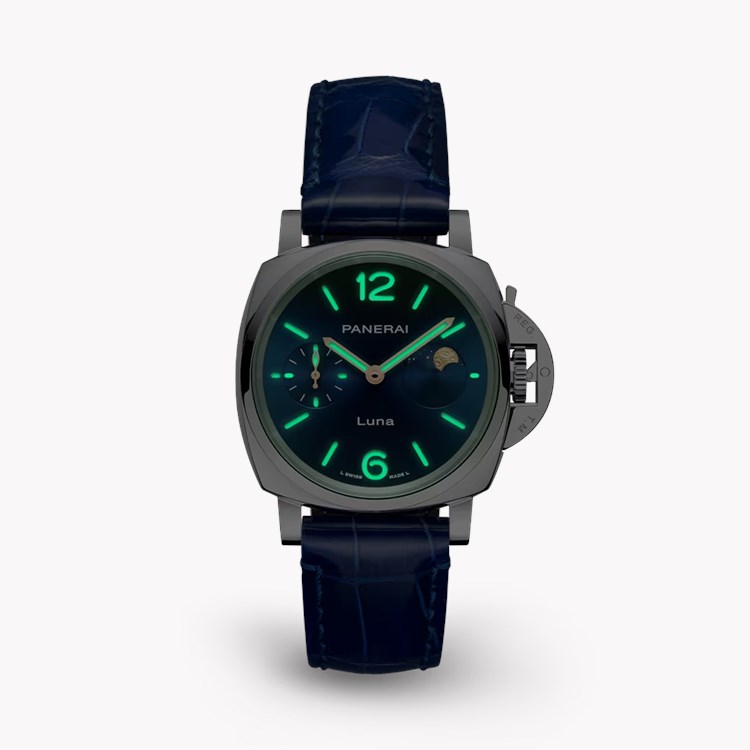 Panerai Luminor Due Luna - 38mm 38mm, Blue Dial, Arabic/Baton Numerals_3