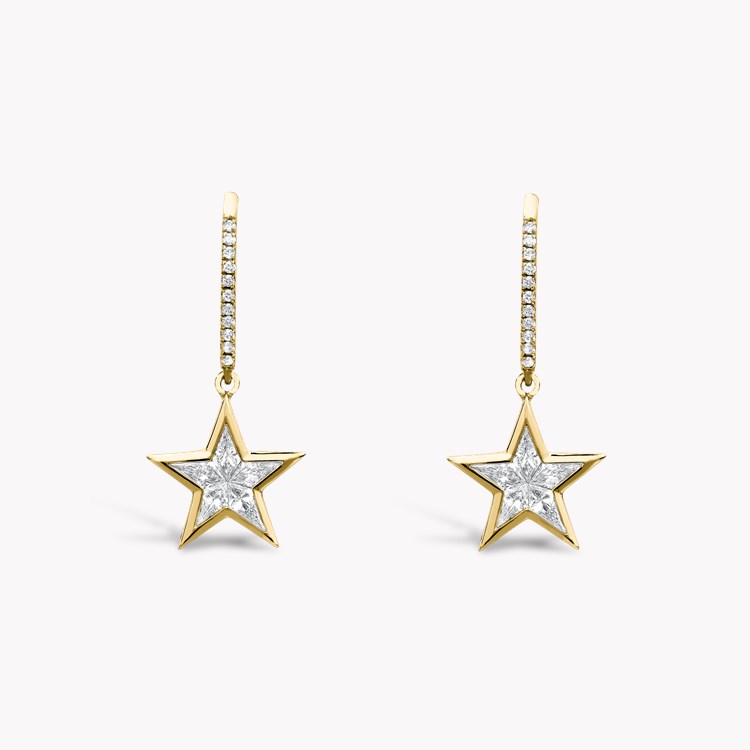 RockStar Diamond Drop Earrings Kite Cut, Rubover Set_1