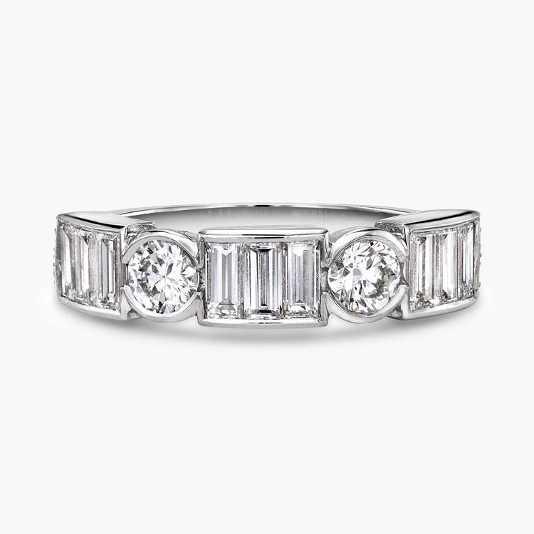 Antrobus Diamond Half Eternity Ring Brilliant & Baguette Cut, Rubover Set_2