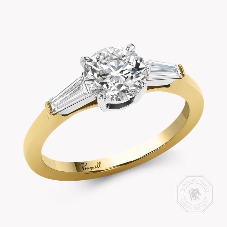 Regency 2.50ct Brilliant Cut Diamond Ring Brilliant & Tapered Baguette Cut, Claw Set_1