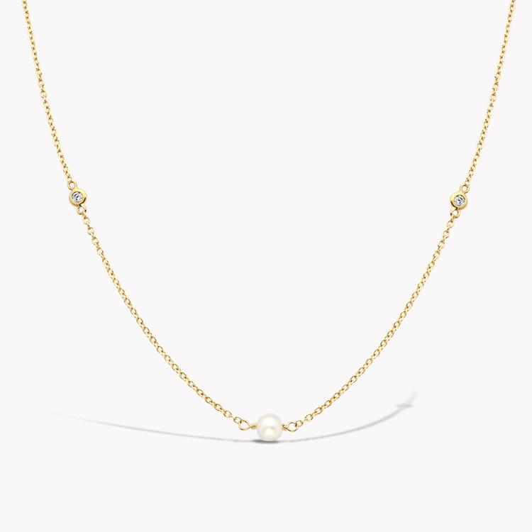 Sundance Pearl Necklace Brilliant Cut, Rub Over Set_2