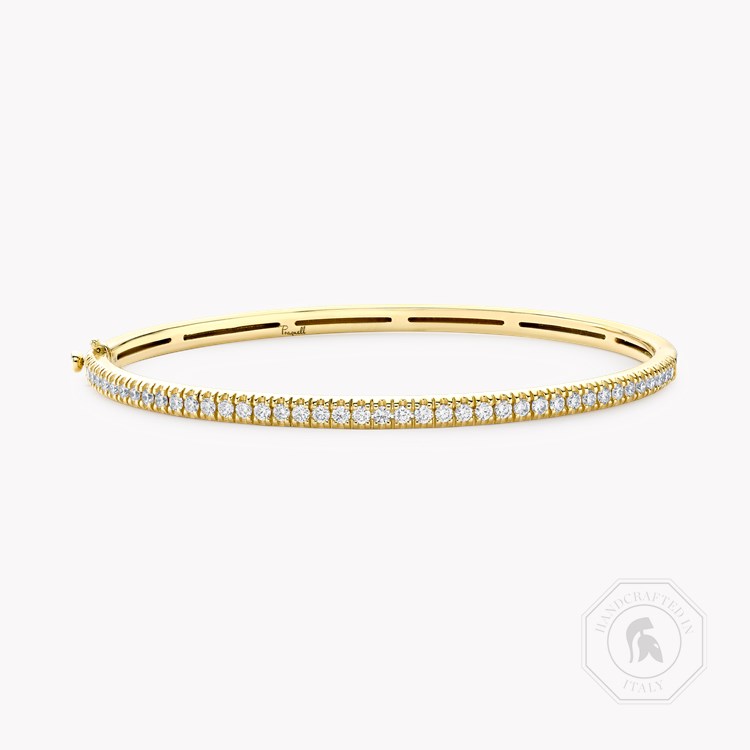 Brilliant Cut 1.02ct Diamond Half Hoop Bangle Brilliant cut, Claw set_1