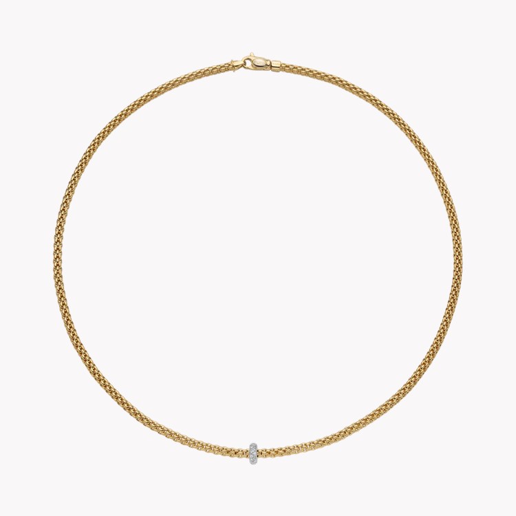 Fope Prima 0.18ct Diamond Necklace Brilliant Cut, Rubover Set_1