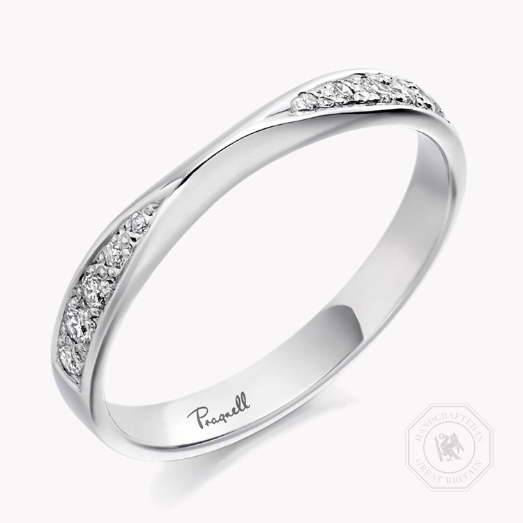 Round Brilliant Cut Diamond Tapered Ring
