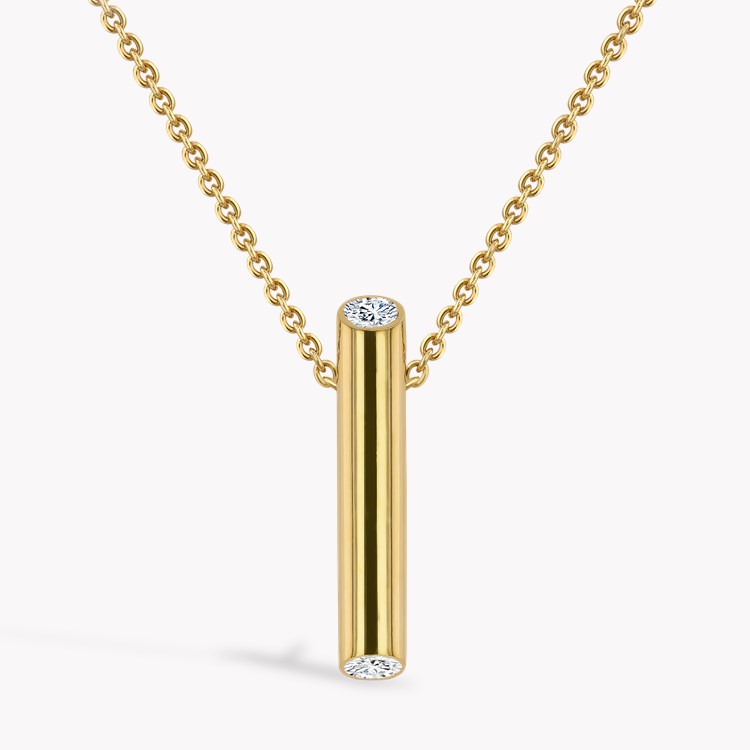 Eclipse 0.43ct Diamond Drop Pendant Brilliant Cut, Rubover Set_1