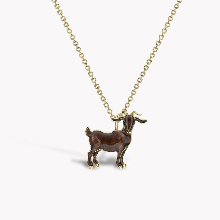 Zodiac Goat Pendant in 18ct Yellow Gold