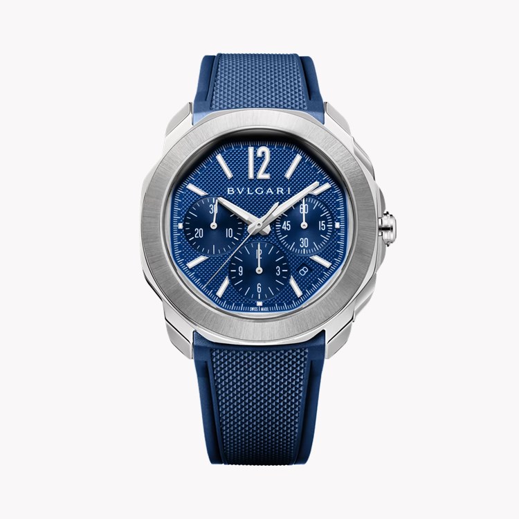 Octo Roma 42mm, Blue Dial, Arabic/Baton Numerals_2