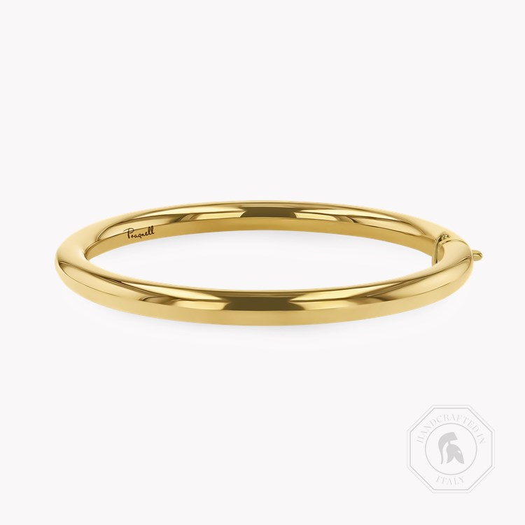 Plain Polished 6mm Round Edge Oval Bangle _1