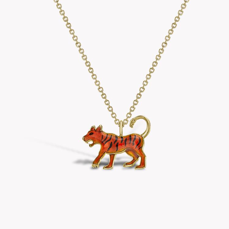 Zodiac Tiger Pendant in 18ct Yellow Gold