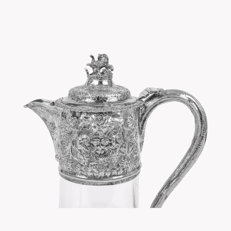 Silver Victorian Mounted Claret Jug Hallmarked London_2