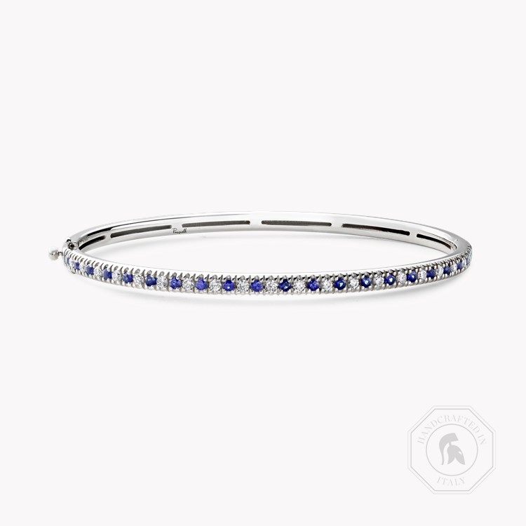 Sapphire & Diamond Half Hoop Bangle Brilliant cut, Claw set_1