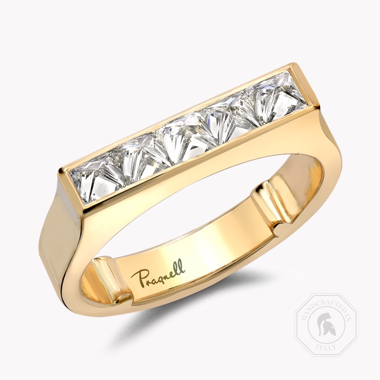 RockChic 0.82ct Diamond Flat-Topped Five Stone Ring Inverted Princess Cut, Channel Set_1