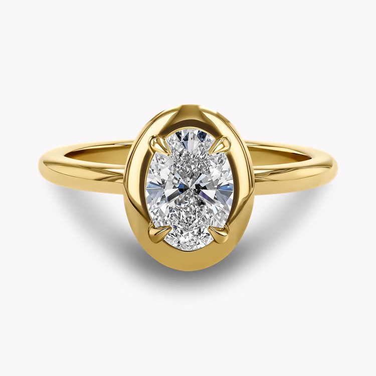 Skimming Stone 0.90ct Oval Cut Diamond Ring Oval Cut, Claw Set_2