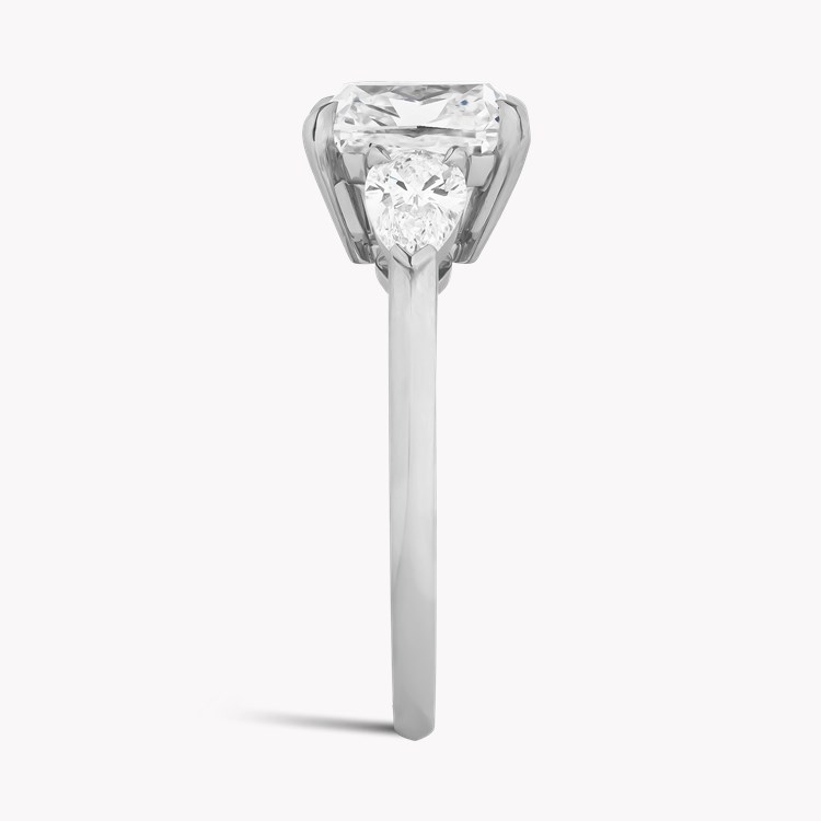 Cushion Cut 3.27ct Diamond Ring Modern Cushion Cut & Pear Shaped, Claw Set_4