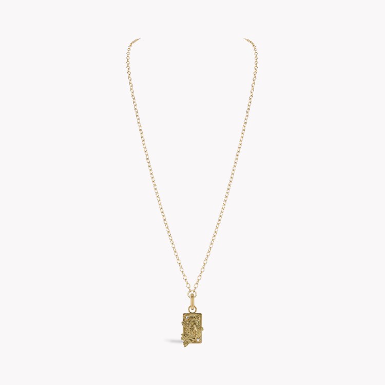 Zodiac Diamond Pisces Pendant Charm Brilliant Cut, Rubover Set_3