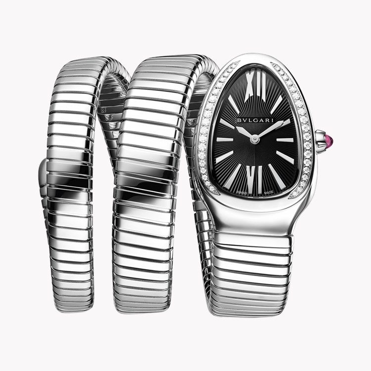 Bvlgari Serpenti Tubogas 35mm, Black Dial, Baton & Roman Numerals_1