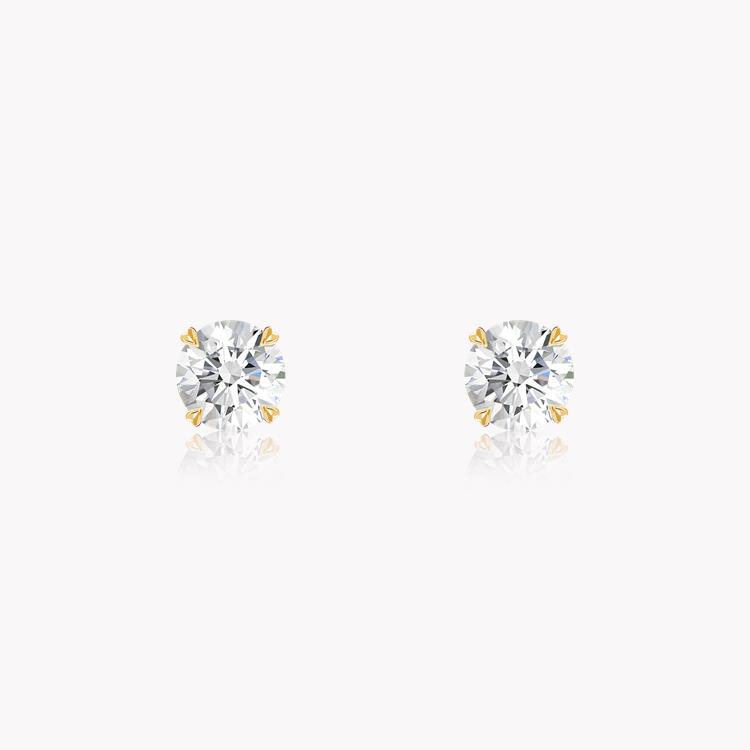 Windsor Diamond Stud Earrings 0.80CT in 18CT Yellow Gold Brilliant cut, Claw set_1