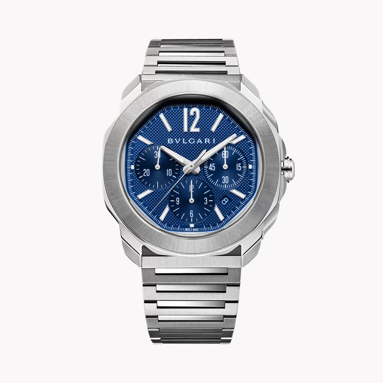 Octo Roma 42mm, Blue Dial, Arabic/Baton Numerals_1