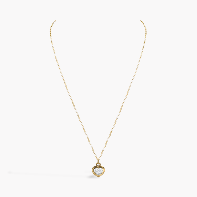 Skimming Stone 0.71ct Diamond Pendant Heart Shape, Claw Set_3