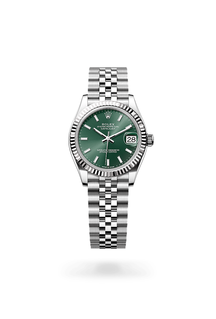 Datejust 31, Oyster, 31 mm, Oystersteel and white gold